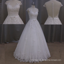 2016 novo estilo nenhum casamento nupcial de Tain Cap manga vestidos